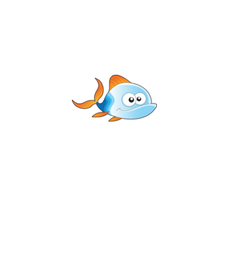 Fish model alb pe tricou