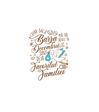 Favoritul familiei DECEMBRIE model alb pe tricou