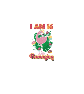 FLAMAZING Birthday 16 Years old model alb pe tricou