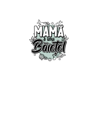 Mamă a unui băiețel model alb pe tricou