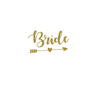 Bride model alb pe tricou