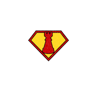 SuperChess turnul de sah model albastru jeanși pe tricou