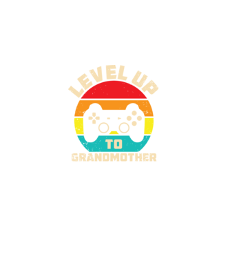Level Up Grandmother model negru pe tricou