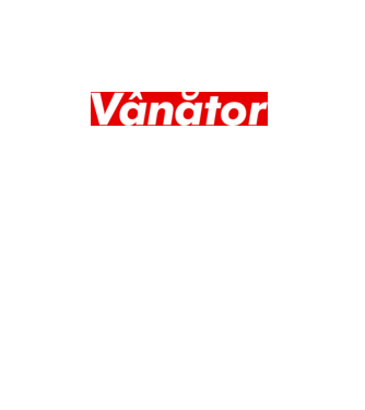 vânător model alb pe tricou