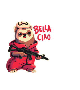 bella ciao rebel model alb pe tricou