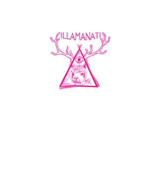Illamanati model alb pe tricou