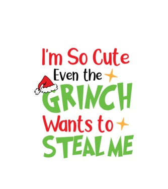 So cute Grinch model alb pe tricou