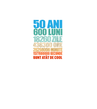 De 50 ani - luni - zile - ore - minute - secunde - sunt atât de cool model verde neon pe tricou