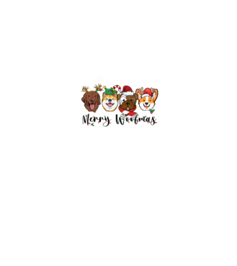 Merry woofmas 2 model alb pe tricou