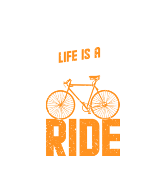 Life is a beautiful ride model alb pe tricou