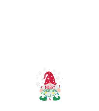 Merry christmas gnome model negru pe tricou