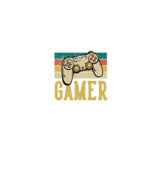 Retro gamer model negru pe tricou
