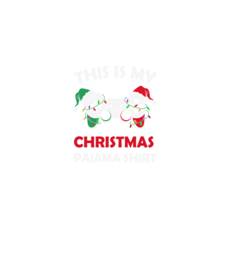This is my christmas pajama model negru pe tricou