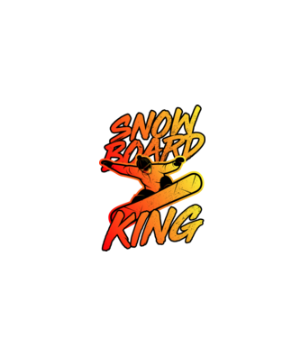 snowboard king model negru pe tricou
