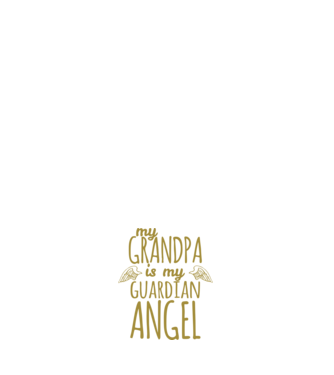 My grandpa is my guardian angel model alb pe tricou