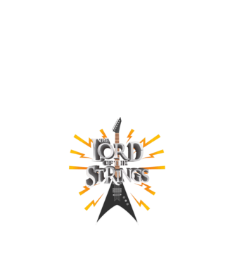 Lord of the Strings model albastru închis pe tricou