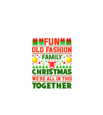 fun old fashion family christmas model negru pe tricou