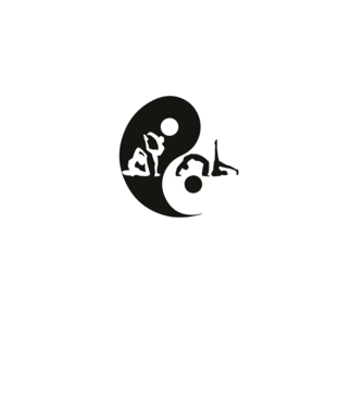 Yoga yin-yang model negru pe tricou