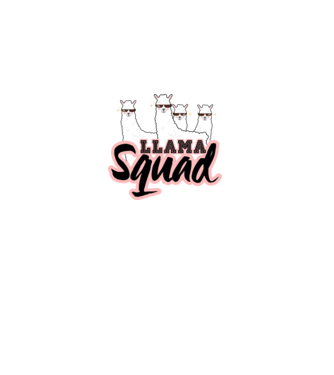 Llama squad model negru pe tricou