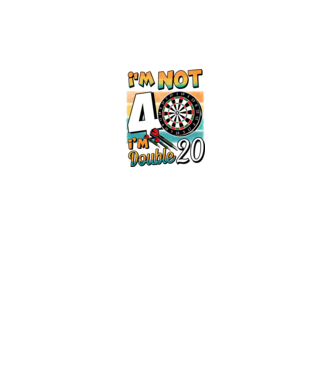 Darts Birthday 40 years old model negru pe tricou