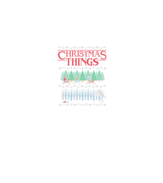 christmas things ugly sweater model albastru jeanși pe tricou