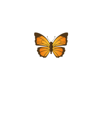 Butterfly model alb pe tricou