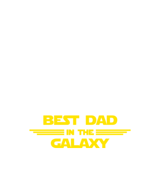 Best dad in the galaxy model negru pe tricou