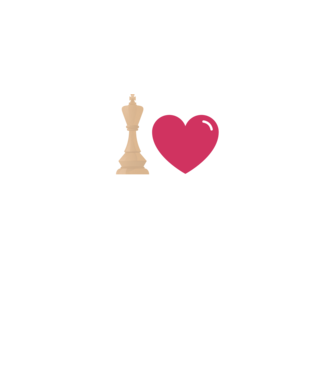 Love chess model negru pe tricou