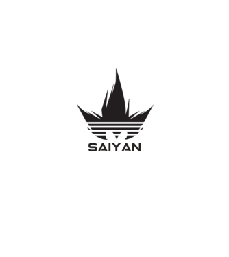 saiyan logo model gri pe tricou