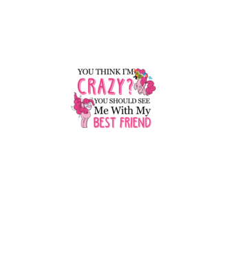 Crazy Friend Unicorn model alb pe tricou