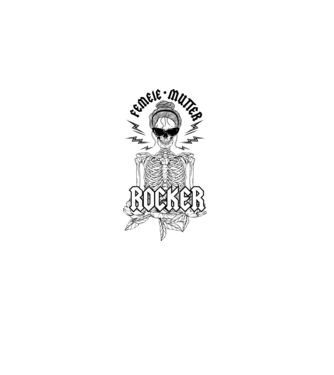 femeie - mutter - rocker model alb pe tricou