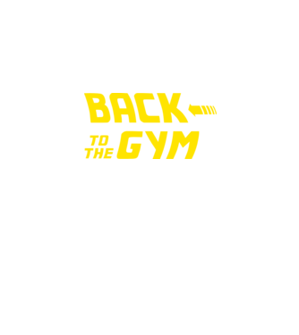 Back to the gym model negru pe tricou
