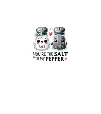 Salt to my Pepper model alb pe tricou