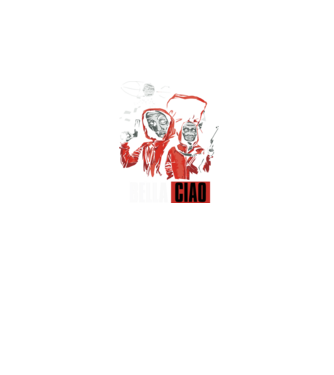 bella ciao money heist model negru pe tricou