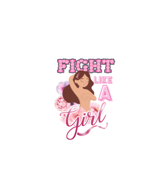 FIGHT like a girl model alb pe tricou