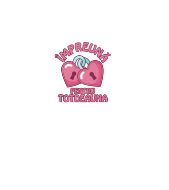 mpreună pentru totdeauna  model alb pe tricou