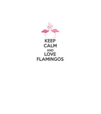 KEEP CALM and love flamingos dark model alb pe tricou