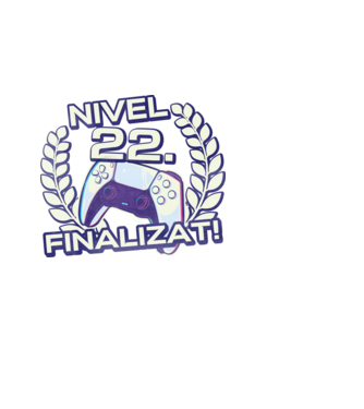 Nivel 22 finalizat! model negru pe tricou