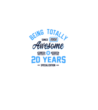 20 years of being totally awesome model alb pe tricou