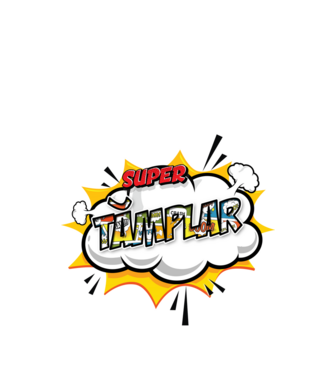 Super Tâmplar model alb pe tricou