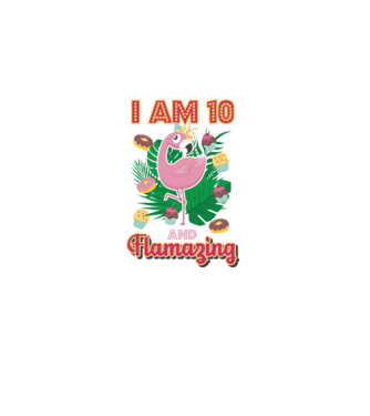 FLAMAZING Birthday 10 Years old model alb pe tricou