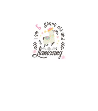Birthday Llamazing 5 years old model alb pe tricou