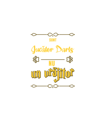 Sunt jucător darts, nu un vrăjitor model negru pe tricou