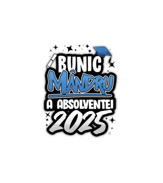 Bunic MÂNDRU a absolventei model alb pe tricou