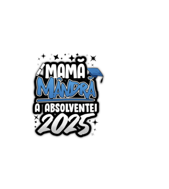 Mamă Mândră a absolventei model alb pe tricou