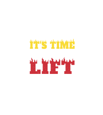 Time to lift model negru pe tricou