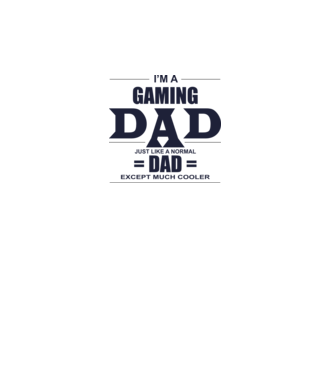 Gaming dad model alb pe tricou
