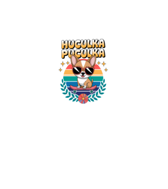 Huculka Puculka Câine 2 model alb pe tricou