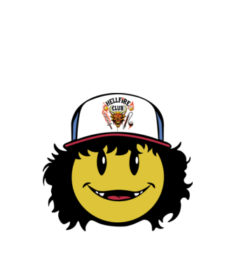 dustinhappyface model roșu pe tricou