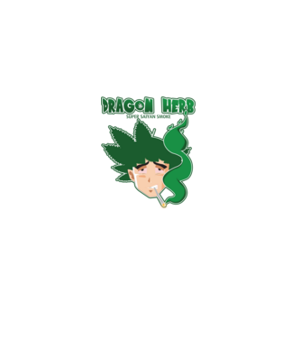 dragon herb smoke model negru pe tricou